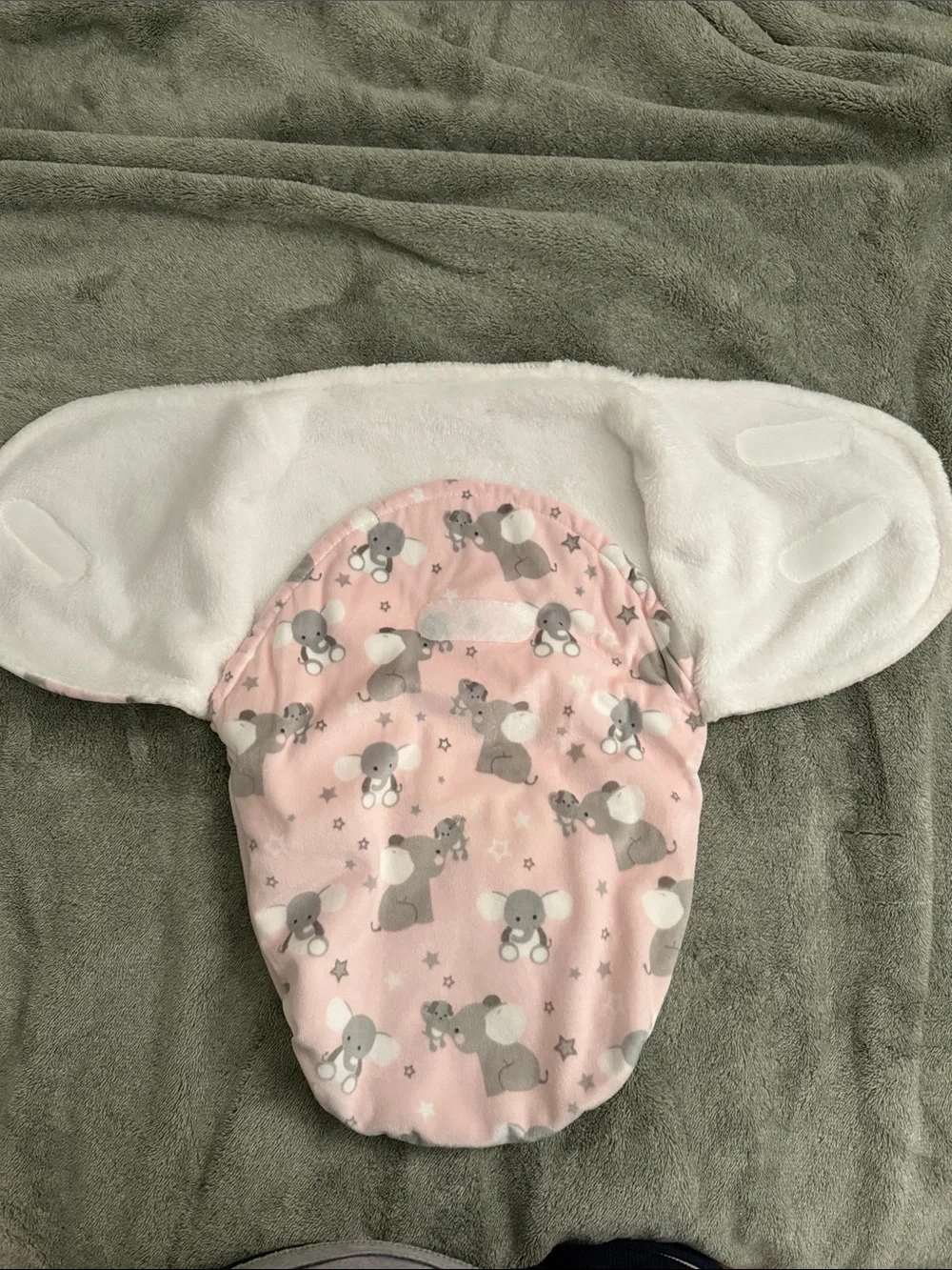 Pink Elephant Plush Baby Sleep Sack Swaddle